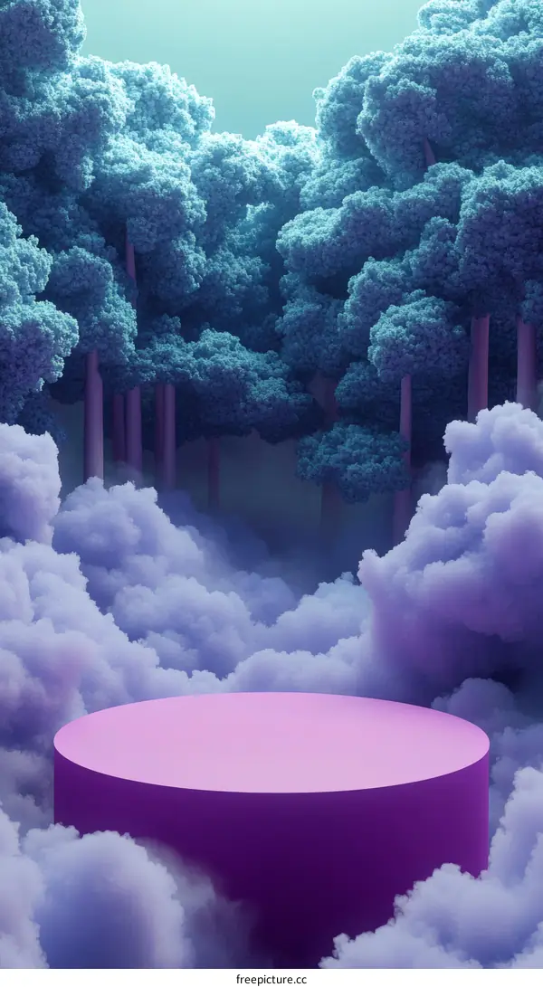 Abstract Pastel Forest Display Podium