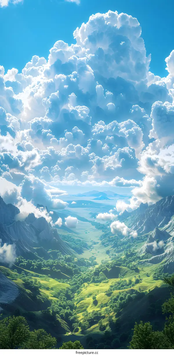 The sea of clouds in the valley