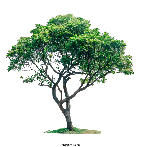 [Transparent Background PNG]Isolated Green Tree on White Background