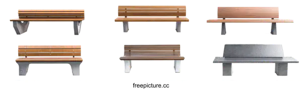 [Transparent Background PNG]Modern Park Benches Design Collection