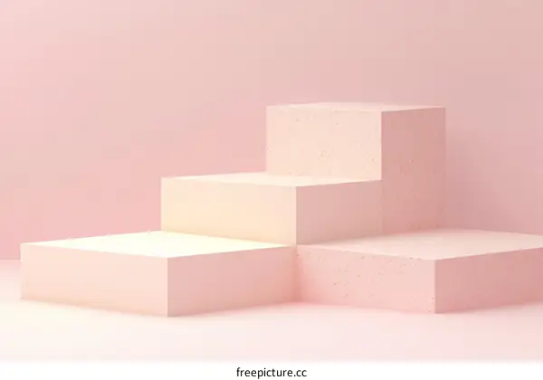 Pastel Pink Geometric Display Platform