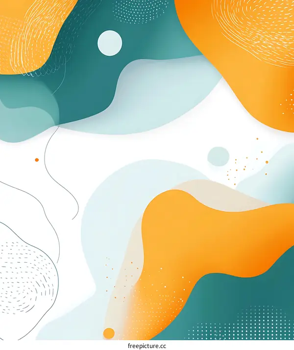 Abstract Background with Colorful Shapes and Dots