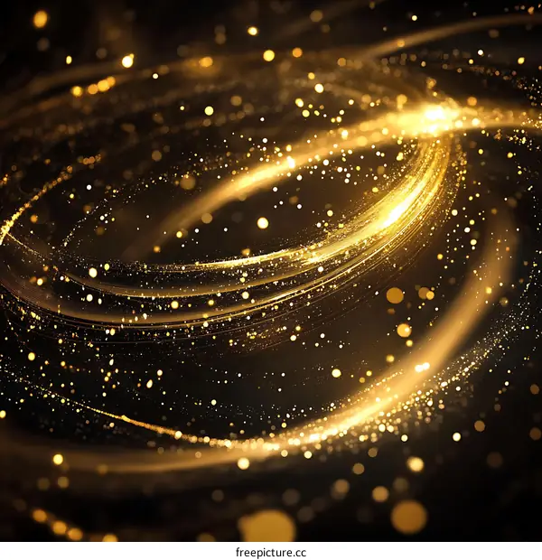 Abstract Gold Particles Background Design