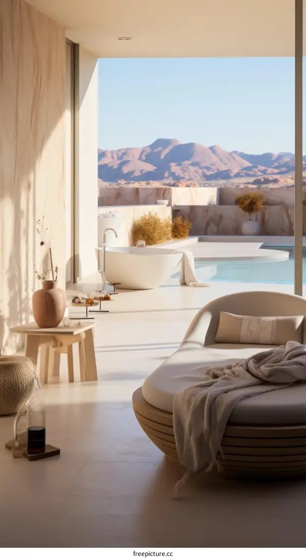 Luxury Desert Resort With Pool And Mountain Views