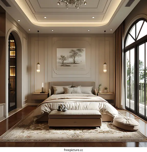 European-style bedroom