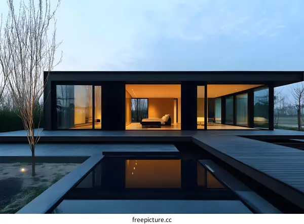 Modern Minimalist House with Pool and Deck