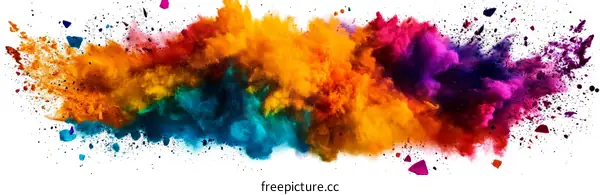 Colorful Powder Explosion Abstract Art
