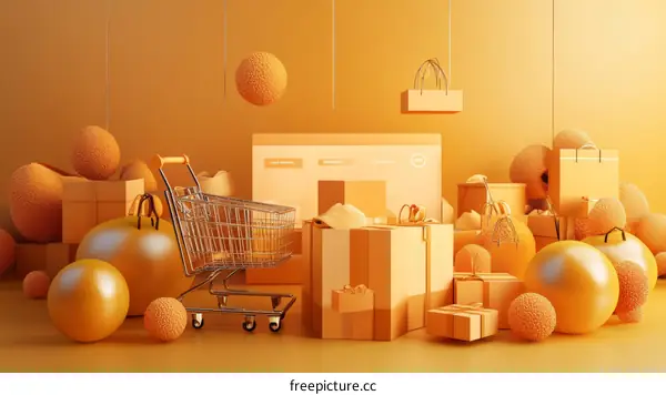Modern Online Shopping Experience Illustration