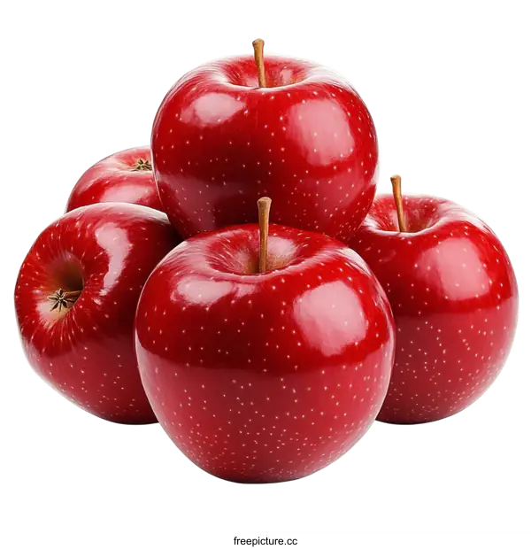 [Transparent Background PNG]Close Up of Fresh Red Apples