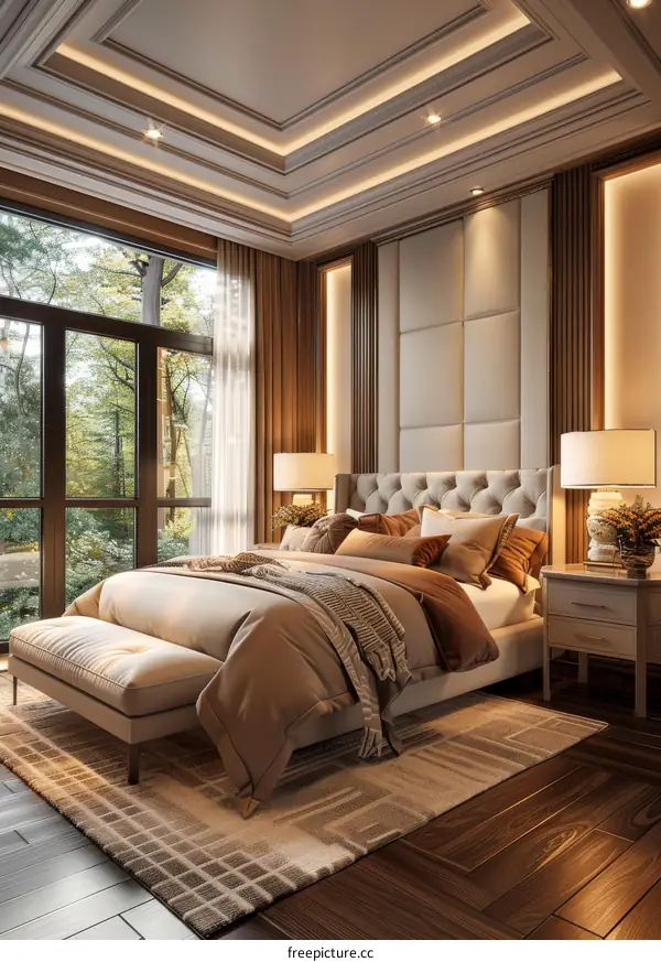 Elegant Bedroom with a View