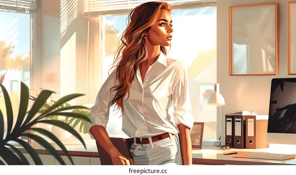 portrait of a beautiful businesswoman standing in the office