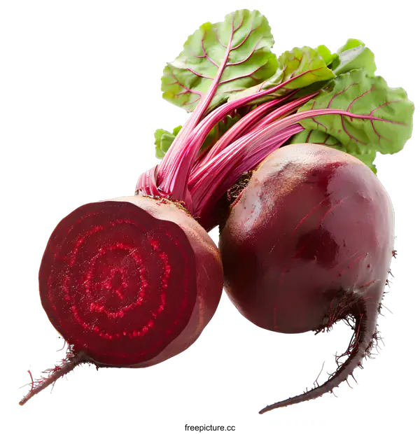 [Transparent Background PNG]Red beet vegetable isolated on white background