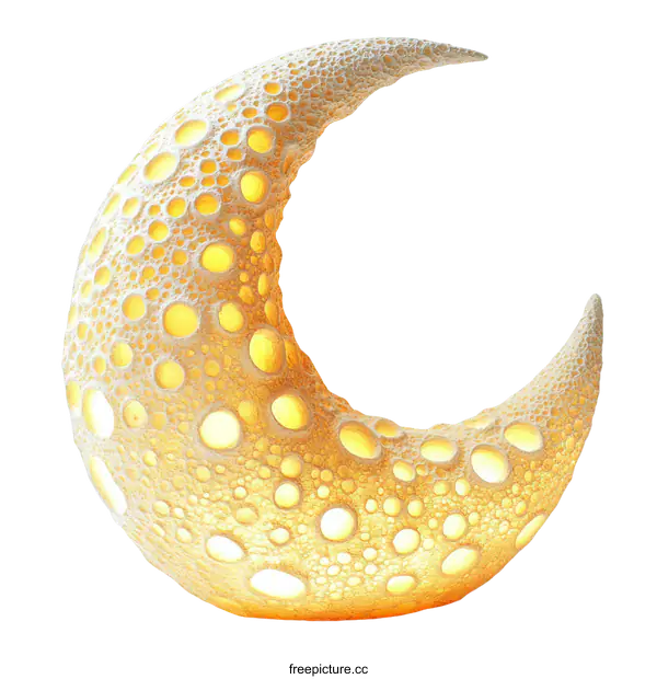 [Transparent Background PNG]Artistic Decorative Crescent Moon Lamp