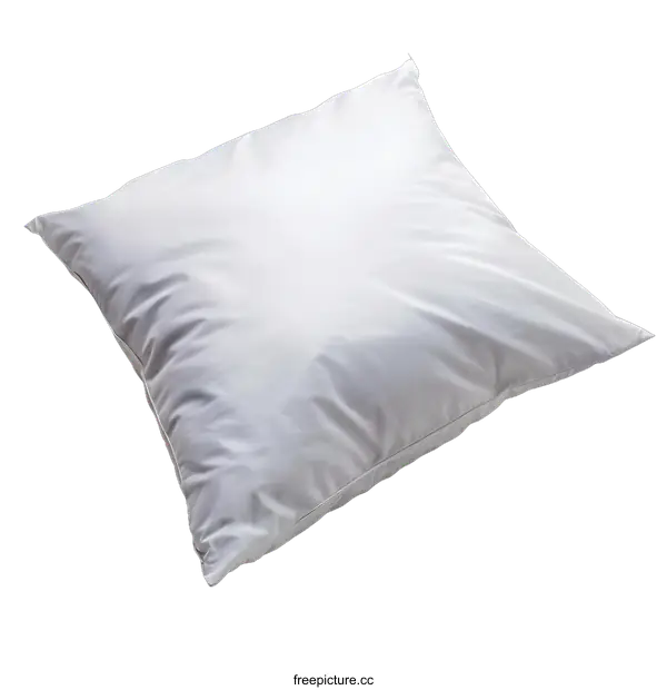 [Transparent Background PNG]White Pillow Isolated on a White Background