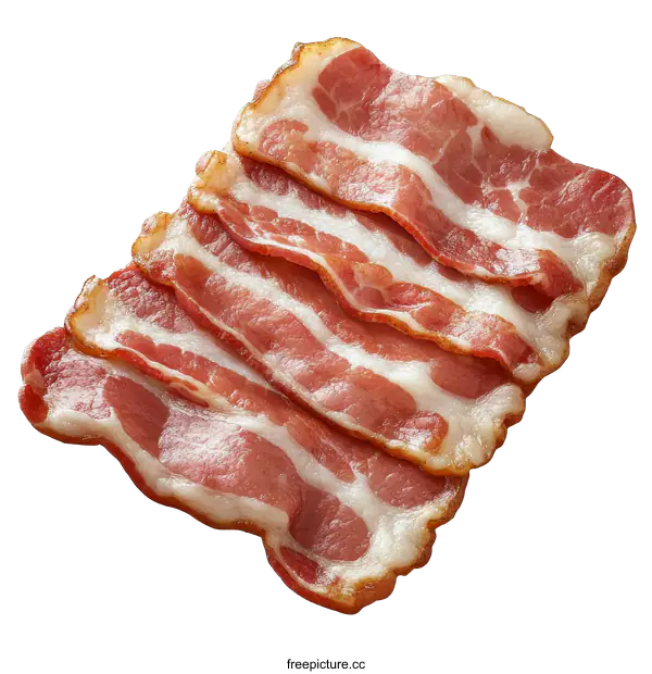 [Transparent Background PNG]Deliciously Sliced Breakfast Bacon