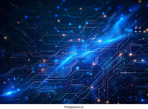 Abstract Technology Background with Circuit Board Design