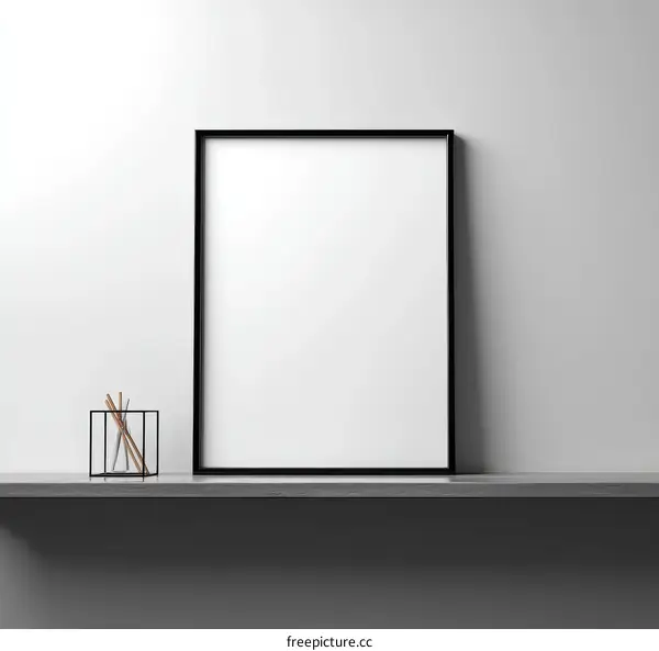 Modern Minimalist Empty Picture Frame Mockup