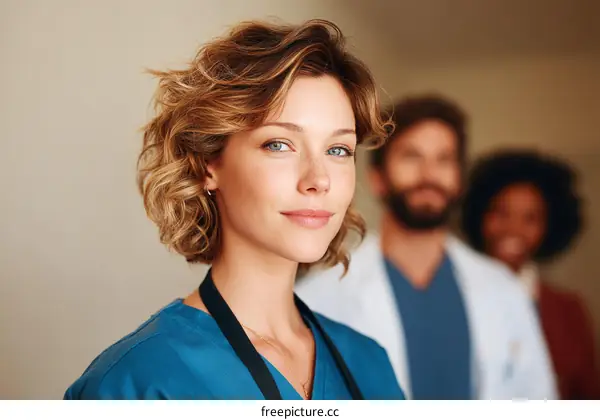 Confident Medical Professional in Focus