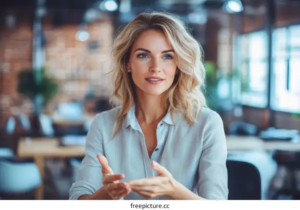 Business woman in modern office setting