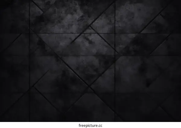 Dark Grey Geometric Patterned Tiles Background