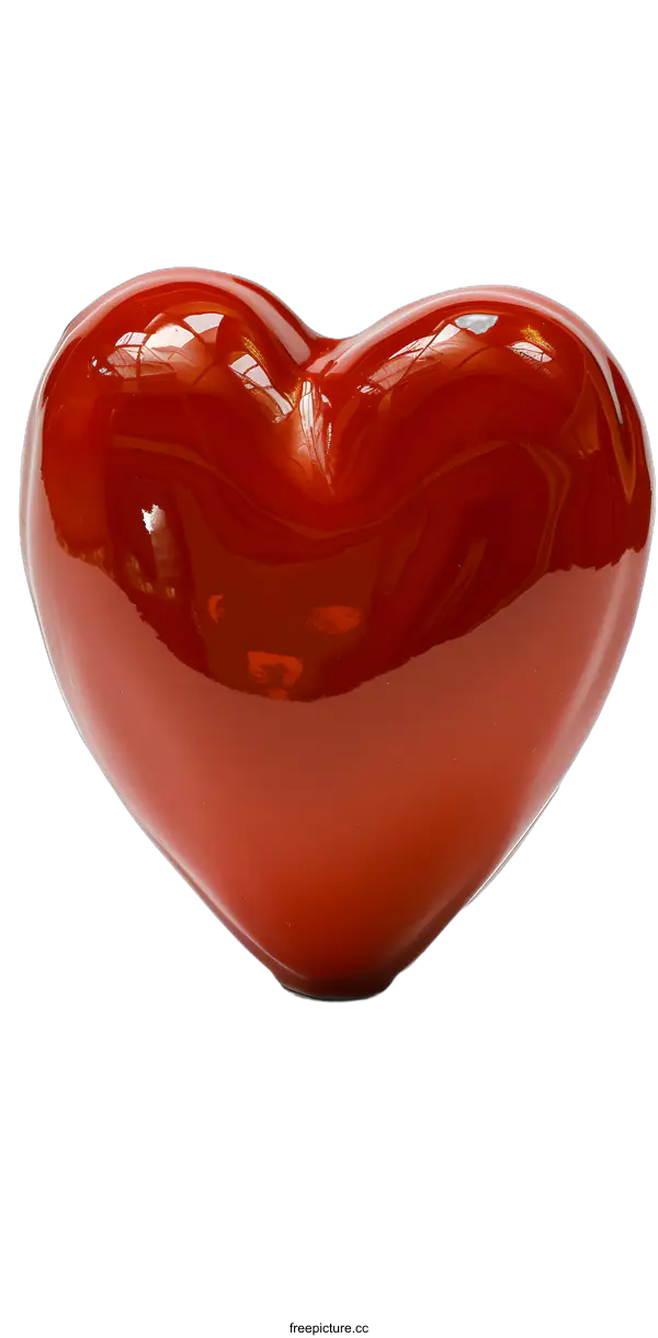 [Transparent Background PNG]A red heart sculpture