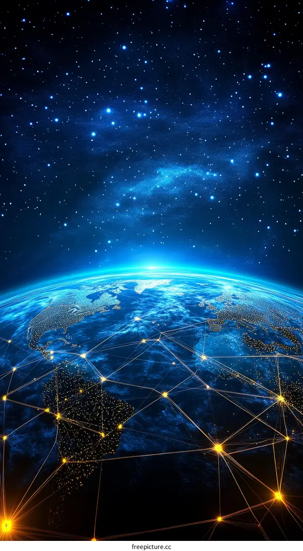 Global Network Earth Illustration