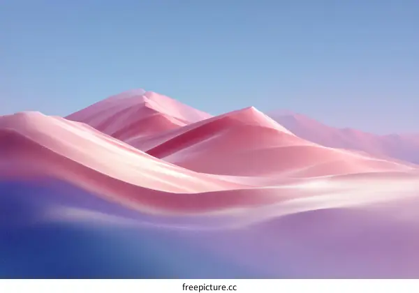 Abstract Pink Desert Landscape