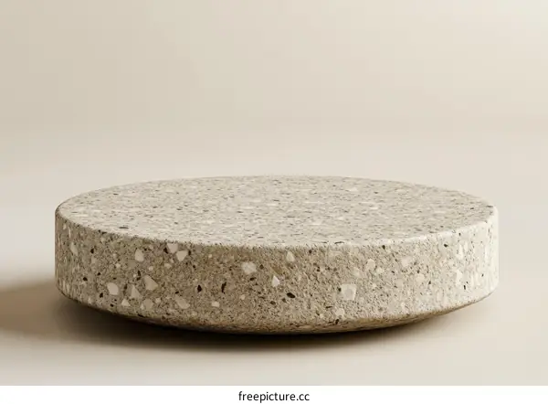 Beige Terrazzo Round Display Platform