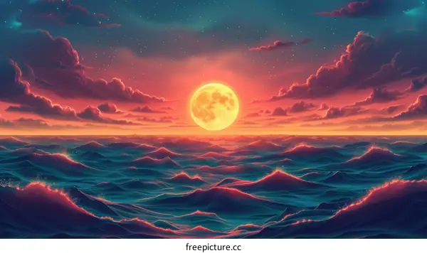 The moon and the sea