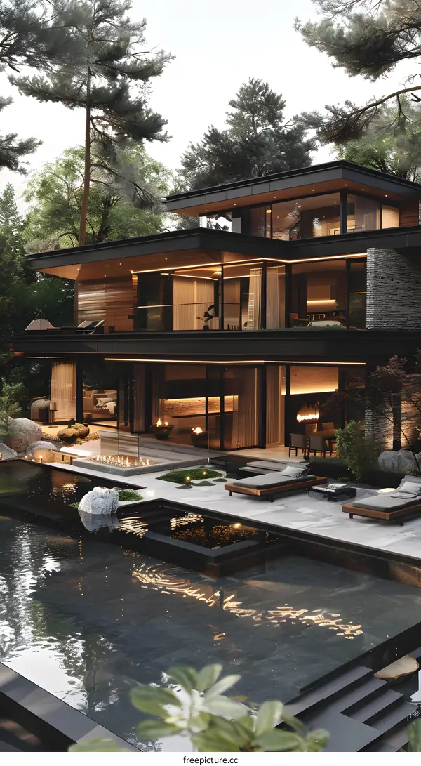 A Modern House in the Forest