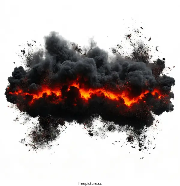 Explosion of Fire and Smoke