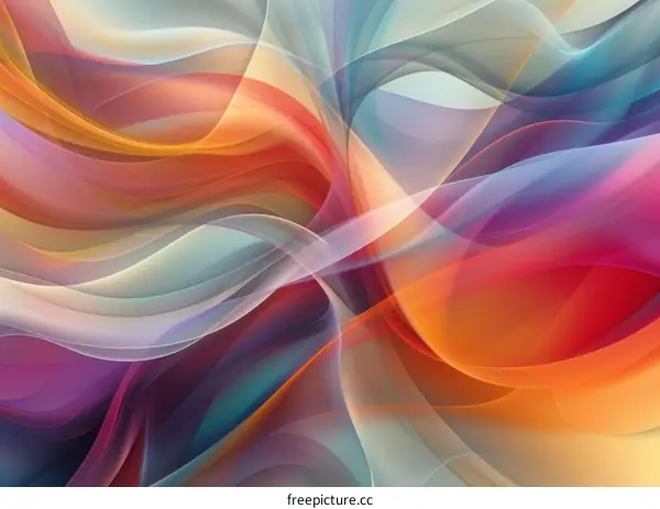 Abstract Colorful Flowing Lines