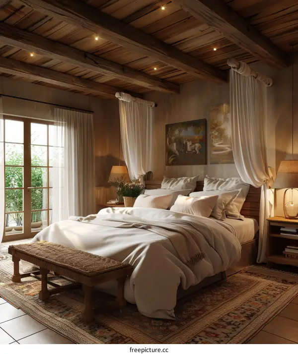 Rustic Wooden Bedroom Interior Design