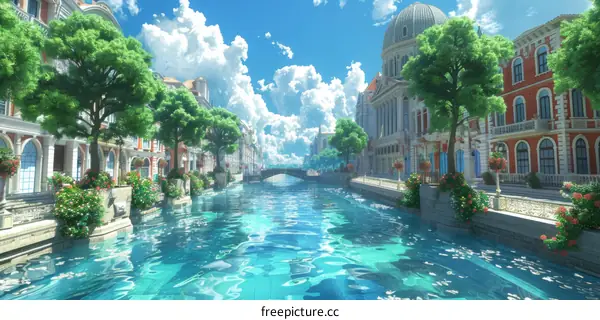 A Venetian dreamscape with its iconic canals