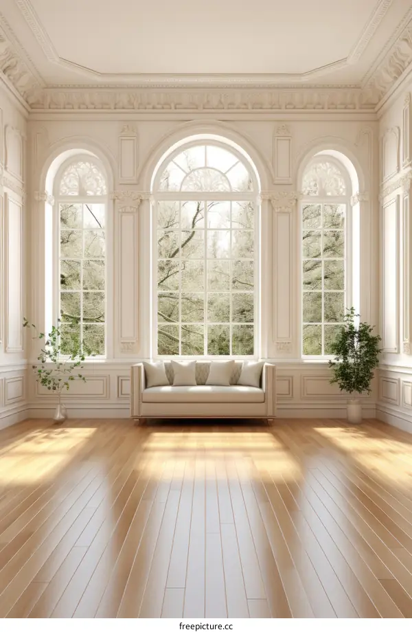 Bright and Airy Living Room with Plants