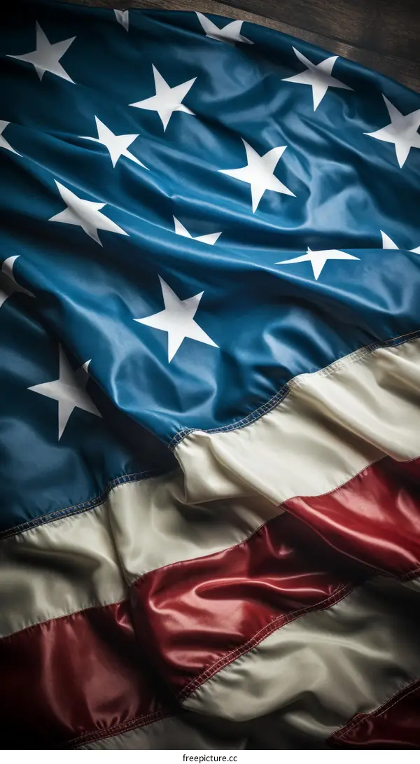 Close up of the American flag