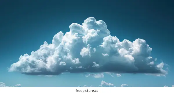 Majestic White Cloud in a Blue Sky