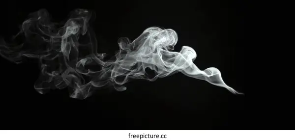 Abstract Smoke Pattern on Black Background