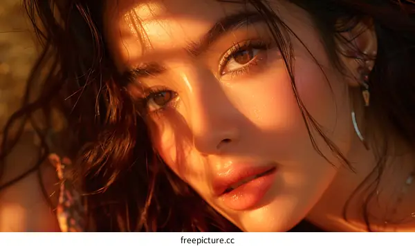 portrait of a young woman with brown hair and brown eyes