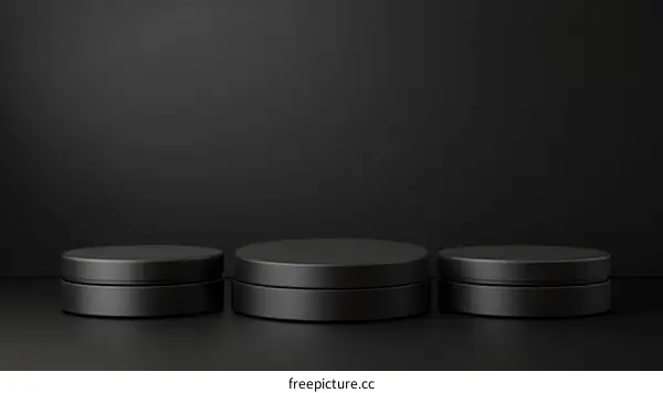 Modern Minimalist Black Product Display