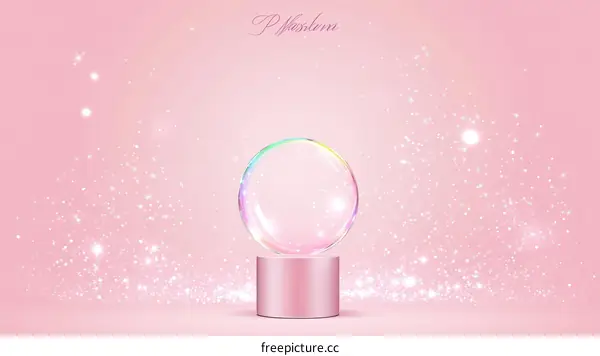 Pink Aesthetic Product Display Sphere