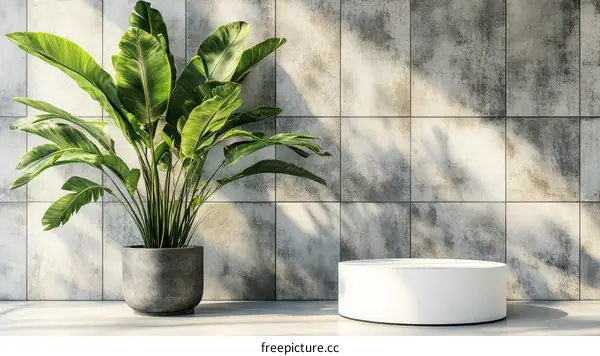 Modern Plant Display with Minimalist Stand