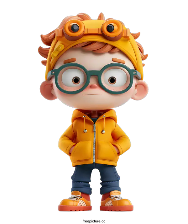 [Transparent Background PNG]3D cartoon character of a boy