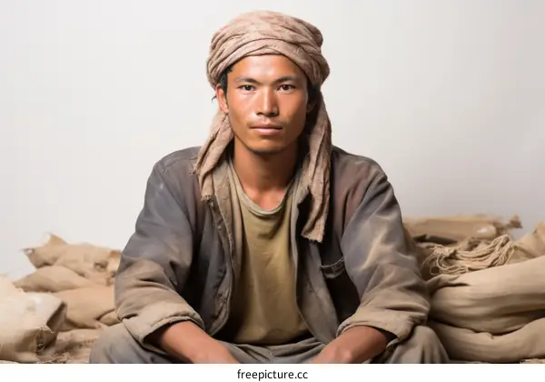 Portrait of a young Nepalese man