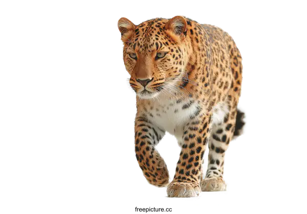 [Transparent Background PNG]Majestic Leopard in Natural Habitat