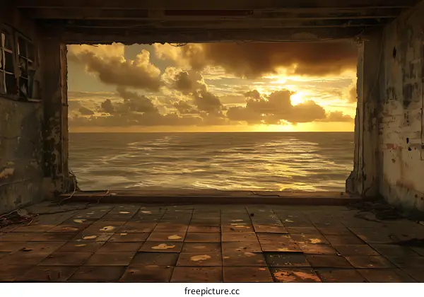 Sunset View From Abandoned Building