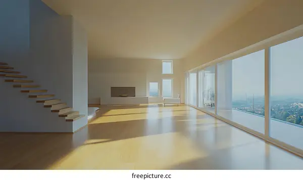 Modern Empty Spacious Home Interior Design