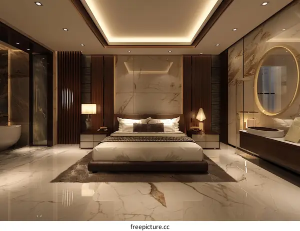 Luxury Modern Hotel Bedroom Suite