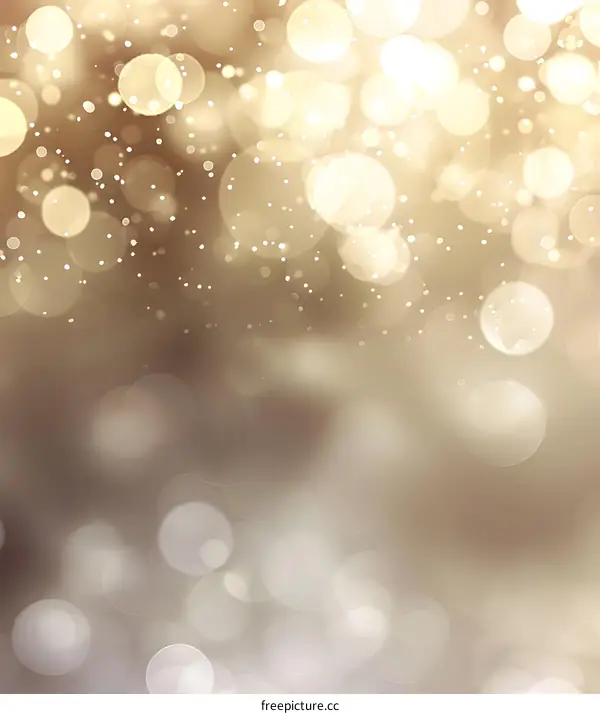 Abstract Bokeh Background With Golden Lights