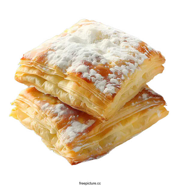[Transparent Background PNG]two pieces of puff pastry